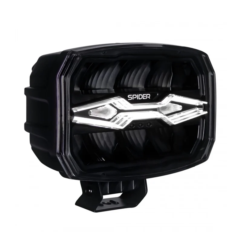 Faro di profondità X-Spider Ninja con luci diurne a LED bianche e luce stroboscopica ambra.