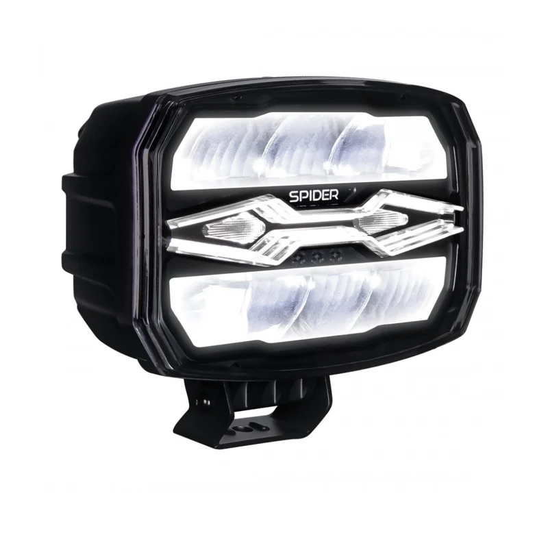 Faro di profondità X-Spider Ninja con luci diurne a LED bianche e luce stroboscopica ambra.