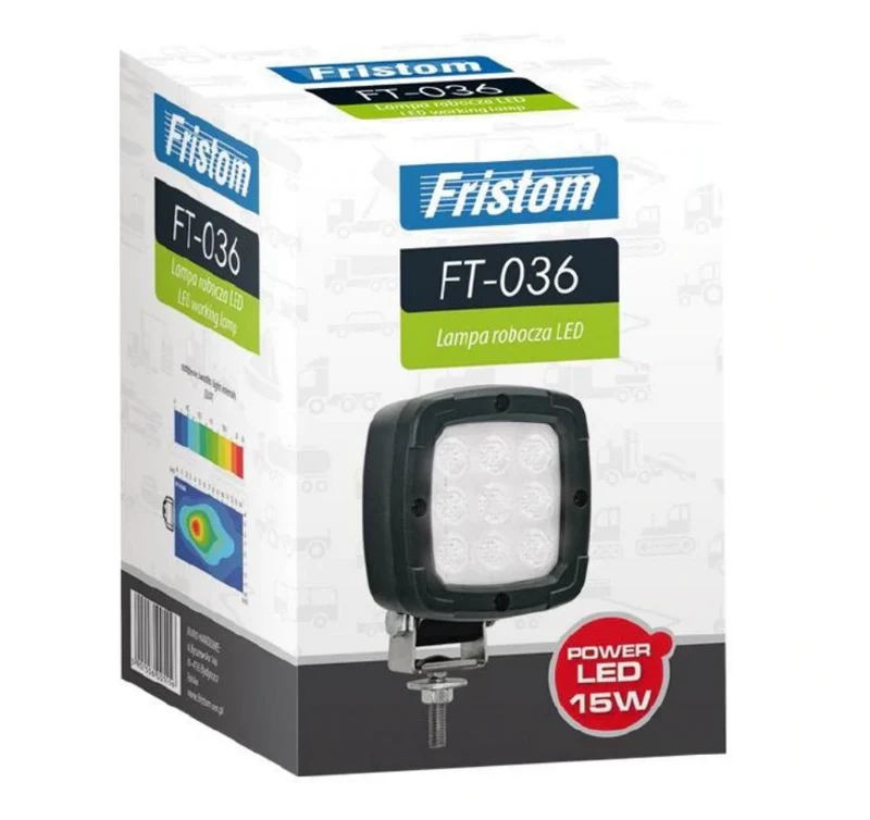 Fristom Premium LED Work Lamps 1800 Lumen with Deutsch DT Connector Socket