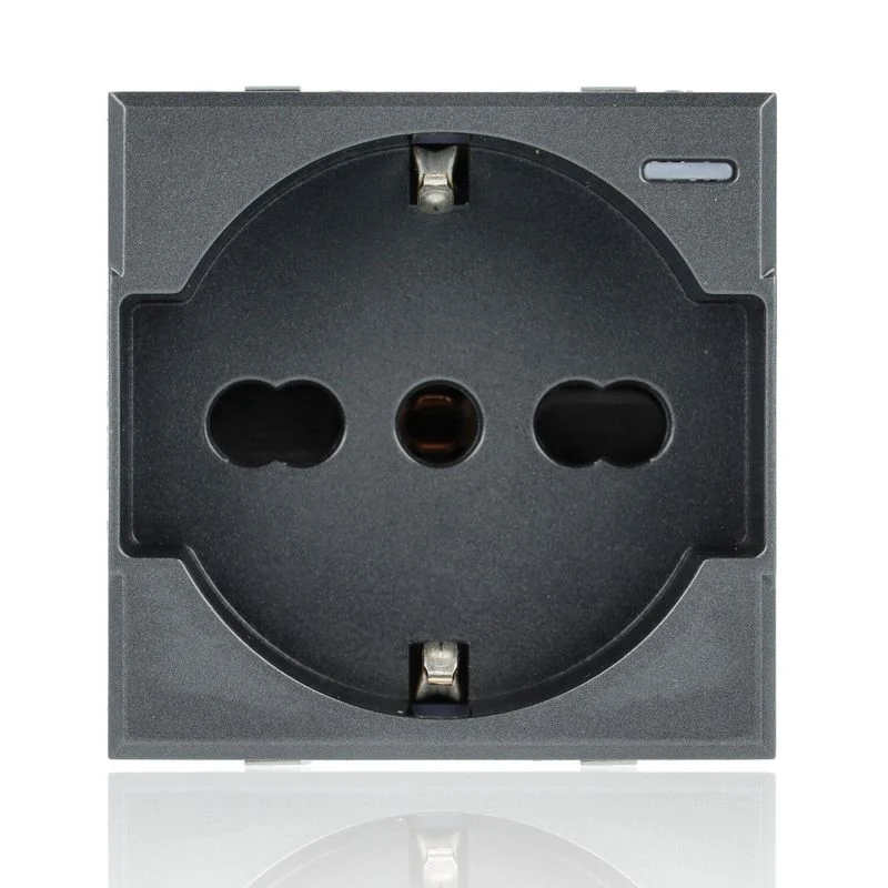 BTICINO HS4140/16 - Presa Standard Tedesco E Bipasso 10/16A 250 V Ac - Antracite - Axolute