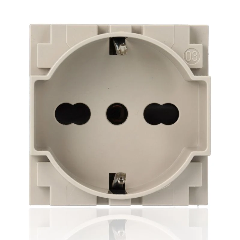 BTICINO KM4140A16 - Presa Standard Tedesco E Bipasso 10/16A 250 V Ac - Sabbia - Now