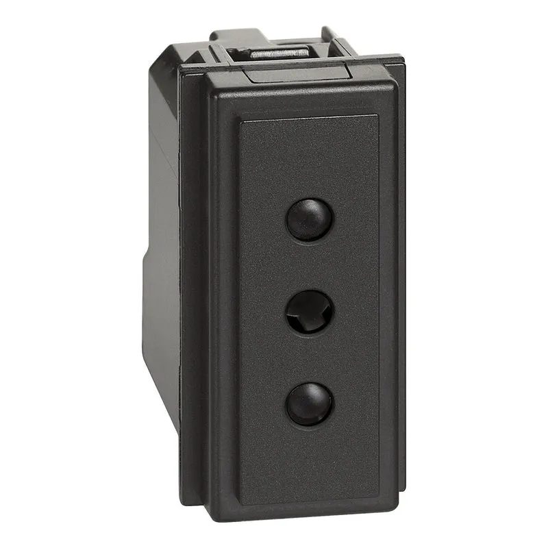 BTICINO KG4113 - Presa 2 P+T 10 A, 250 Va.C. - Nero - Now