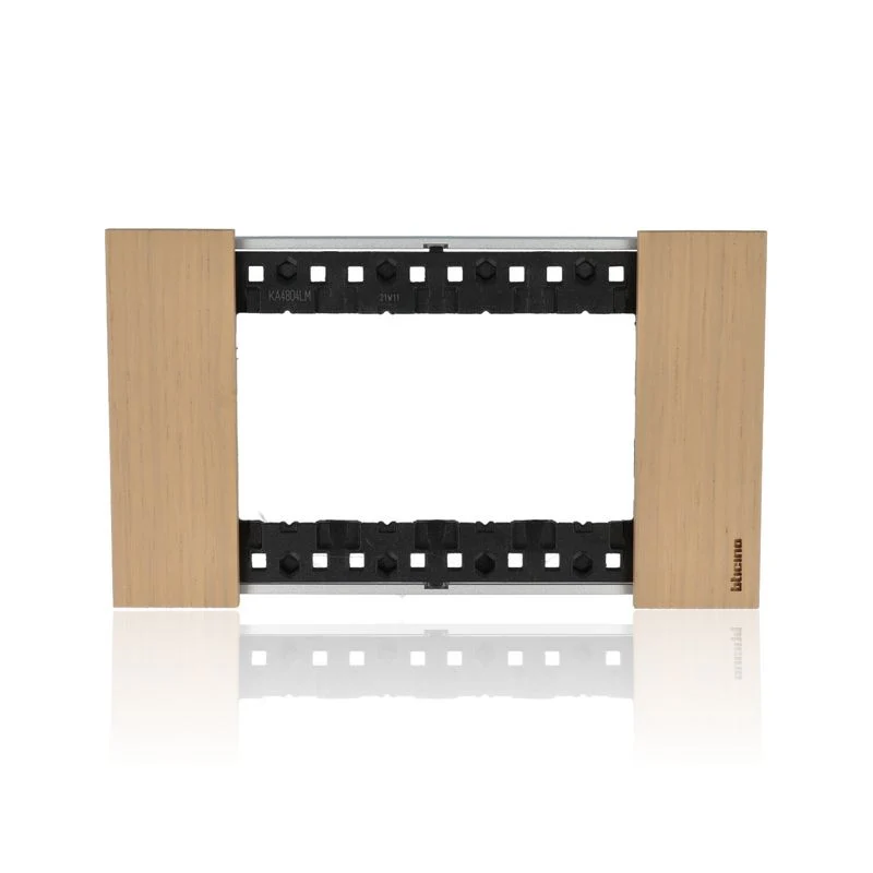 BTICINO KA4804LM - Placca 4 Moduli - Rovere - Now