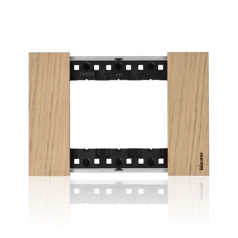 BTICINO KA4803LM - Placca 3 Moduli - Rovere - Now