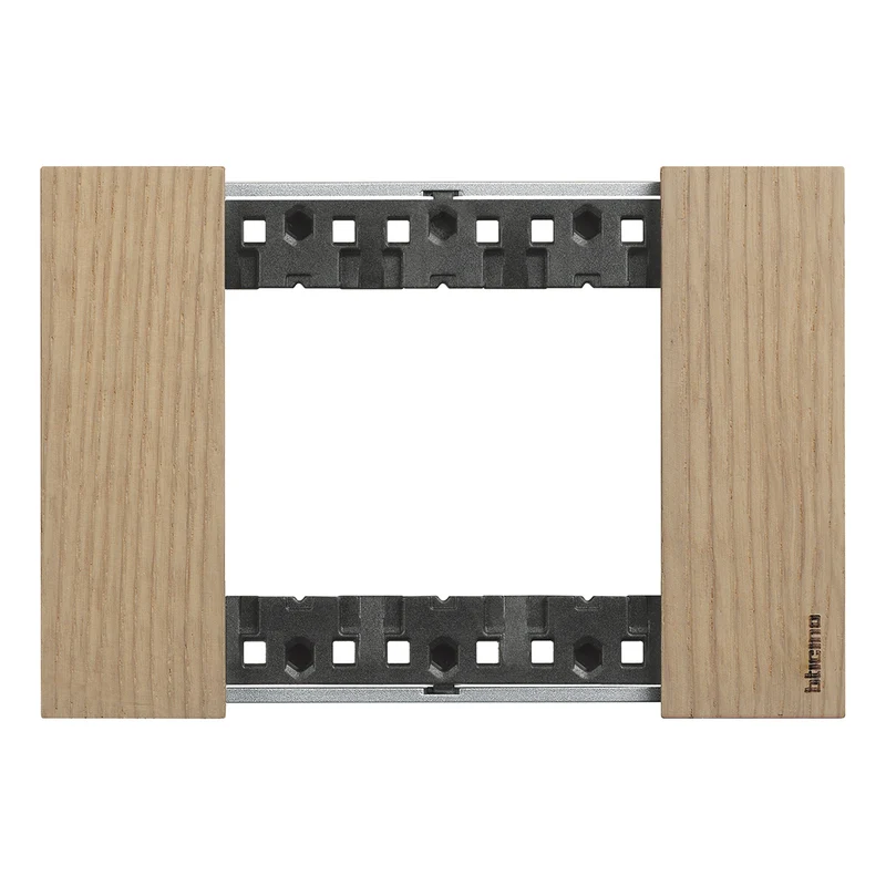 BTICINO KA4803LM - Placca 3 Moduli - Rovere - Now