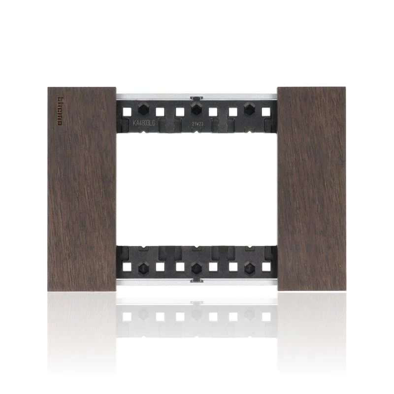 BTICINO KA4803LG - Placca 3 Moduli - Noce - Now