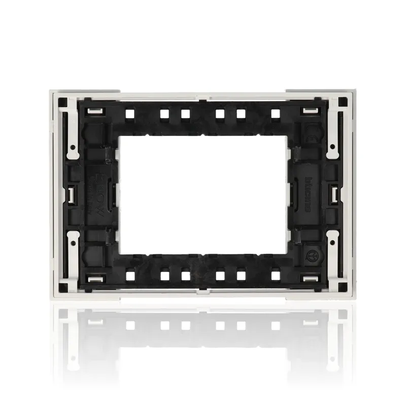 BTICINO KA4803DW - Placca 3 Moduli - Ghiaccio - Now