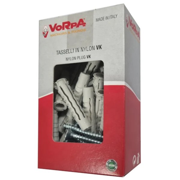 Tasselli 10 mm in Nylon a 4 settori con Viti TSP - 25pz