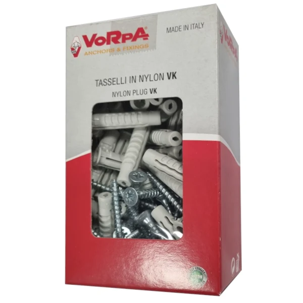 Tasselli 8 mm in Nylon a 4 settori con Viti TSP - 50pz