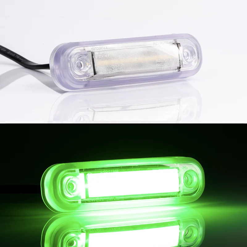 Indicatore luminoso LED effetto neon con guarnizione trasparente / verde