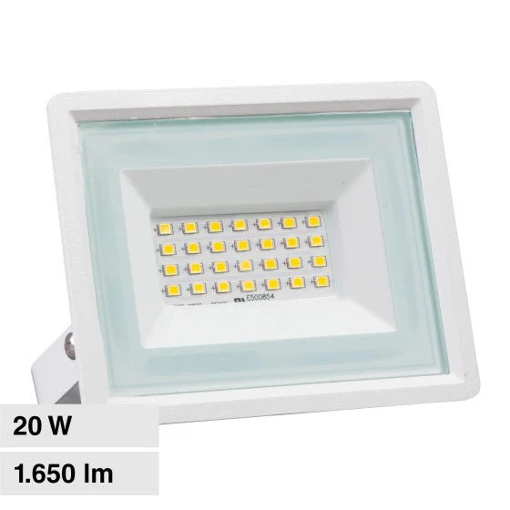 Faro LED Floodlight 20W V-TAC SMD IP65 Colore Bianco - Disponibile Luce: Calda 3000K, Naturale 4000K e Fredda 6500K
