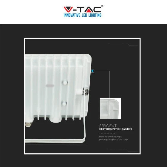 Faro LED Floodlight 20W V-TAC SMD IP65 Colore Bianco - Disponibile Luce: Calda 3000K, Naturale 4000K e Fredda 6500K