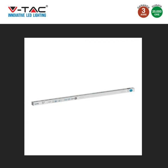 Tubo LED SMD Nano Plastic T8 G13 9W V-Tac Lampadina 60 cm con Starter - Disponibile Luce: Calda 3000K - Naturale 4000K - Fredda 6500K