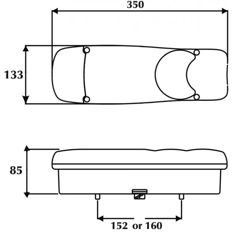 Fanale posteriore per rimorchio combinato