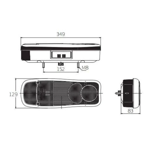 Fanale posteriore per rimorchio combinato