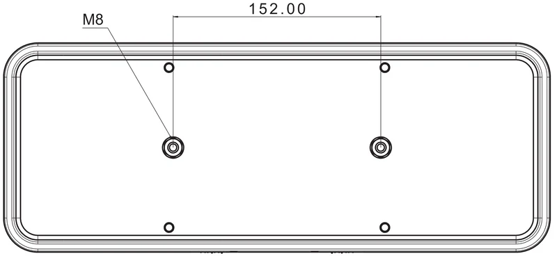 Lampada per rimorchio a LED grande Fristom con indicatore dinamico / 6 funzioni