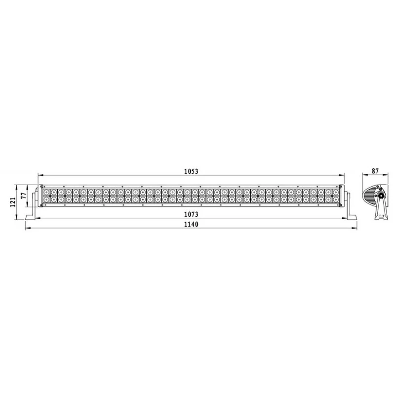 Straight LED Light Bar / Flood Beam / 80x LED / 1140mm