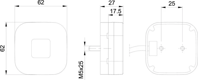 Square LED Marker Lamp