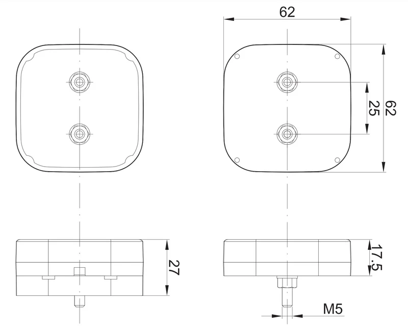 Square LED Marker Lamp