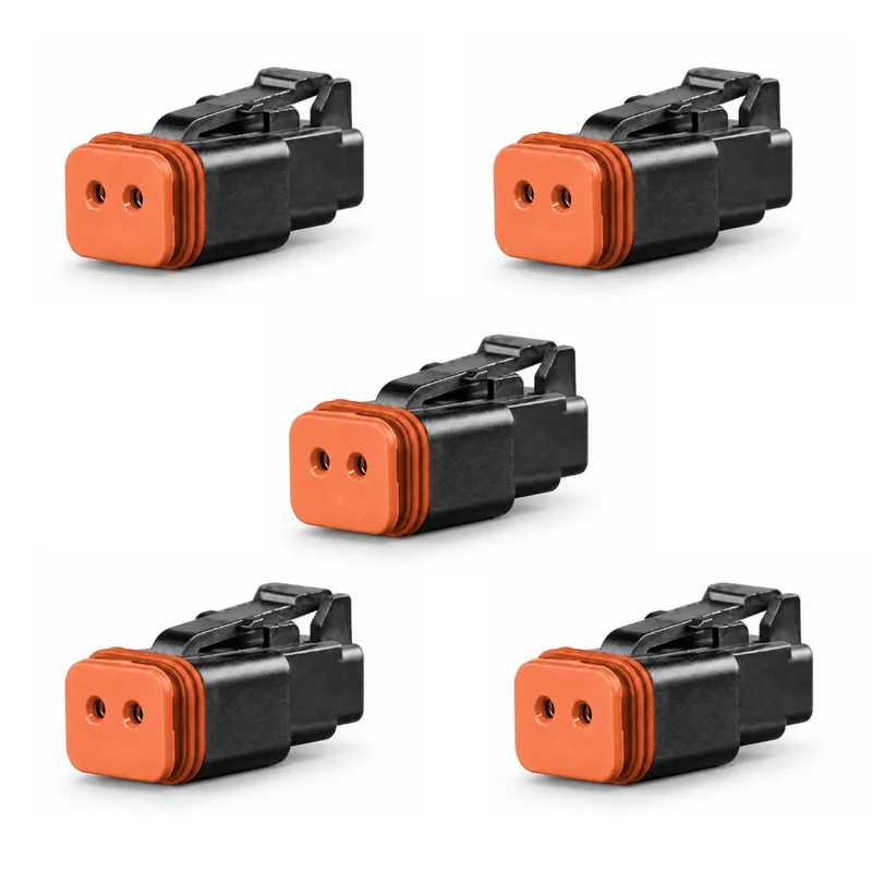 Pack of 5 Strands Pro DEUTSCH DT Plugs / 2 Way
