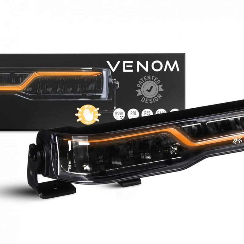 22" X-Spider Venom Light Bar with White DRL & Amber Strobe