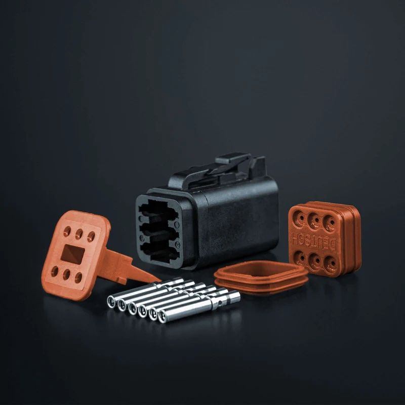 Pack of 5 Strands Pro DEUTSCH DT Connector Plugs / 6 Way