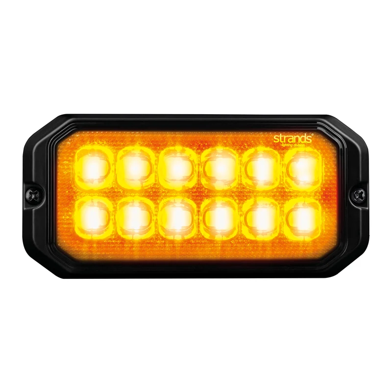 Strands Dark Knight Duo Strobe Warning 12 LED Light / Ambra e Bianco