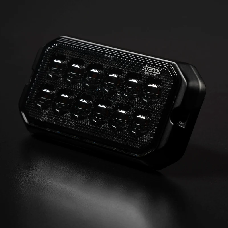 Strands Dark Knight Duo Strobe Warning 12 LED Light / Ambra e Bianco