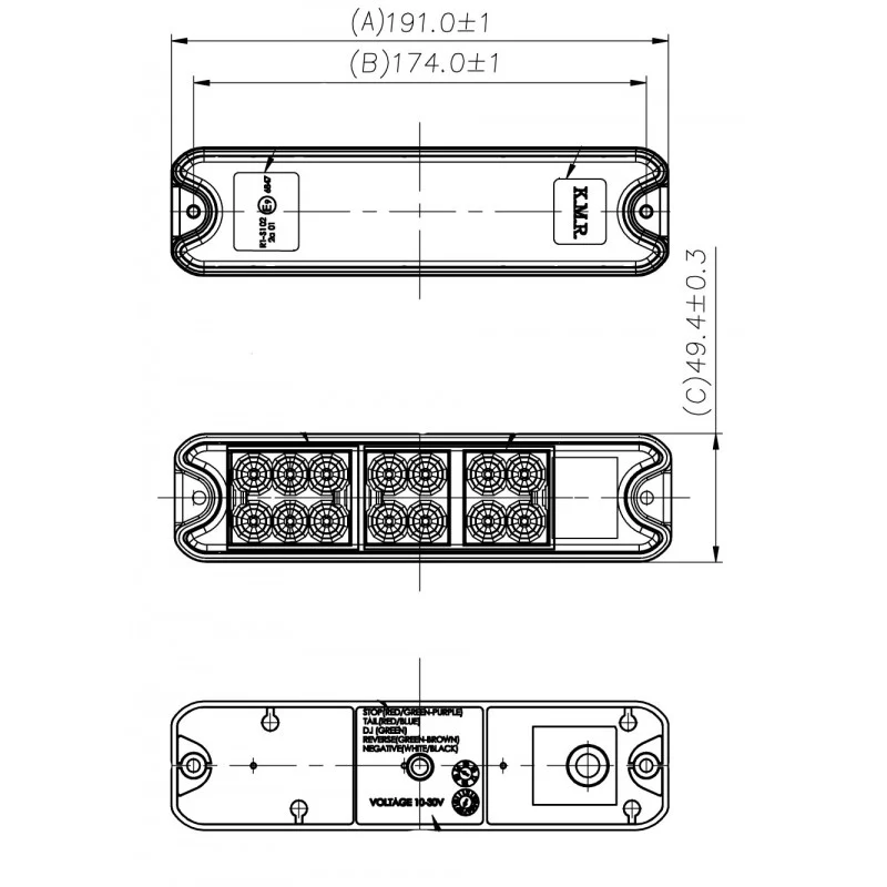 Mini LED Stop / Tail / Indicator Trailer Lamp