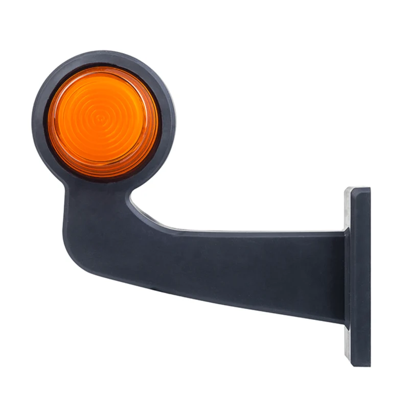 Faro di segnalazione danese vecchio stile con braccio lungo / Ambra e neon ambra