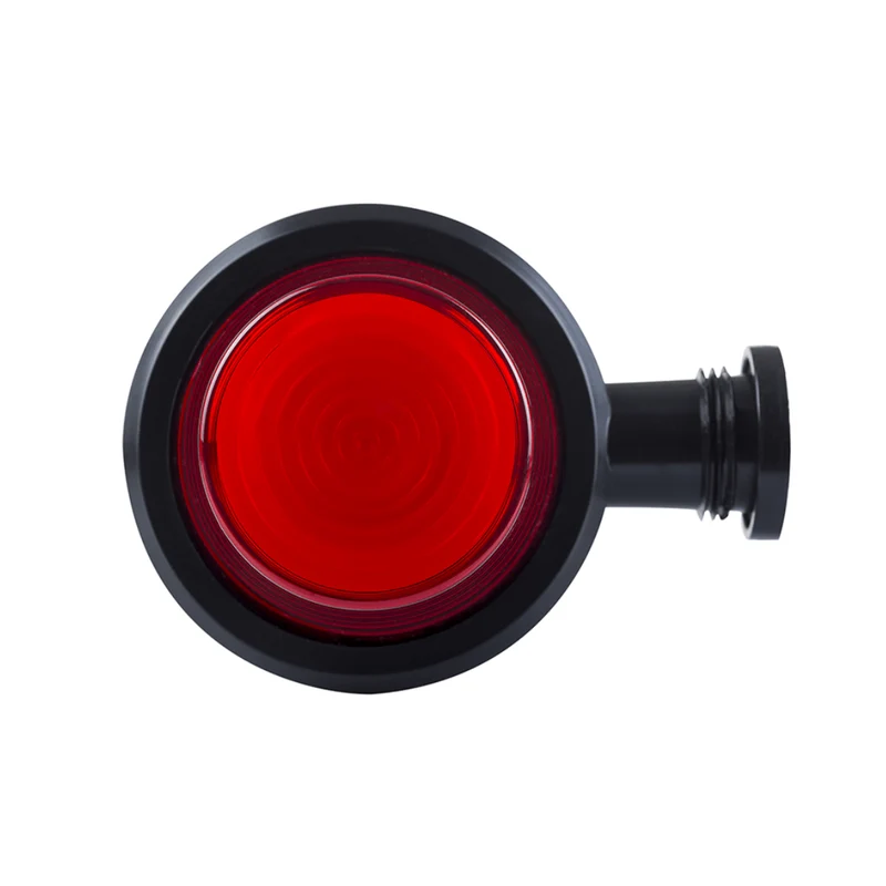Old School Danish Short LED Outline Marker Light / Red & White Neon Lens
