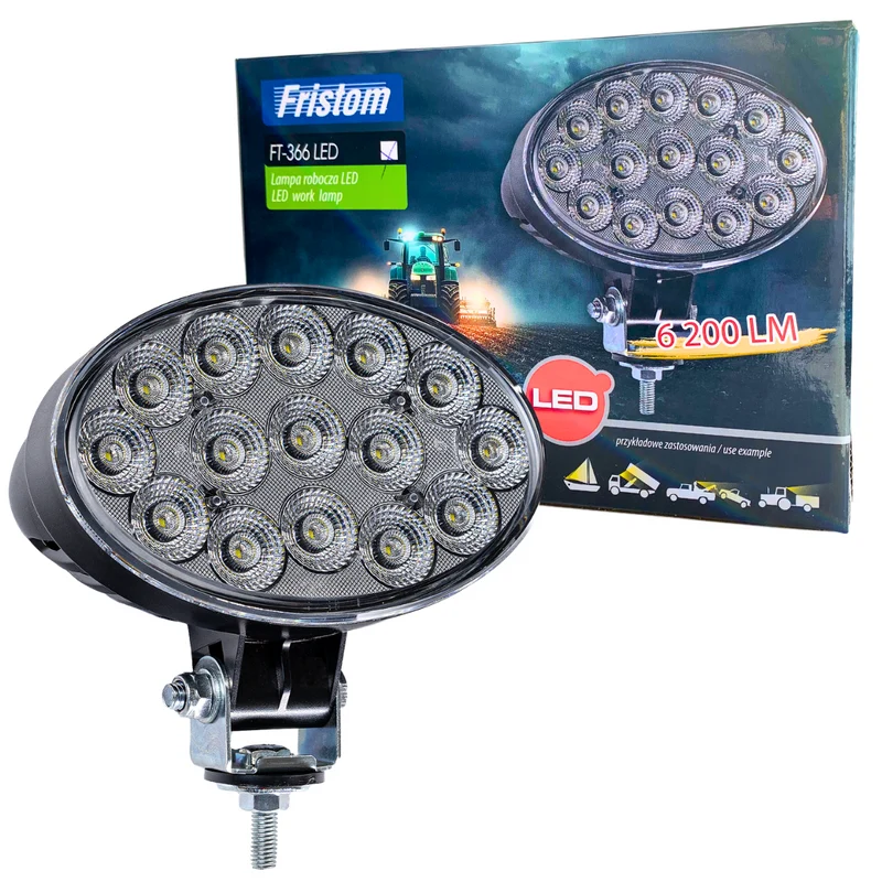 Fristom Oval LED Work Lights / 6000+ Lumen