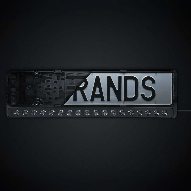 Strands Nuuk E-Line Black Number Plate LED Light Bar / Dark Lens