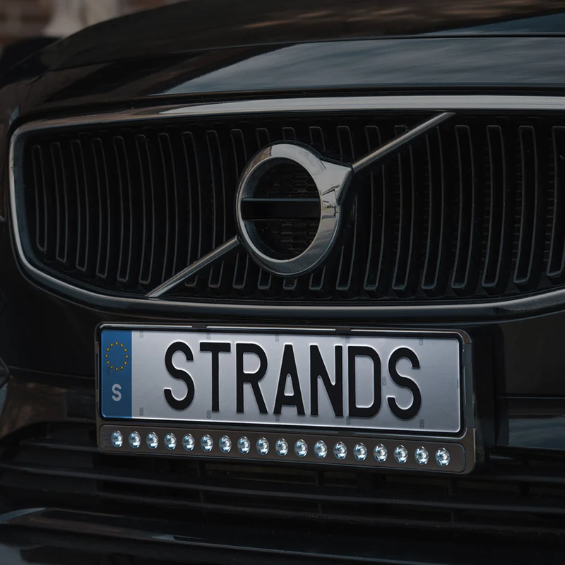 Strands Nuuk E-Line Black Number Plate LED Light Bar / Dark Lens