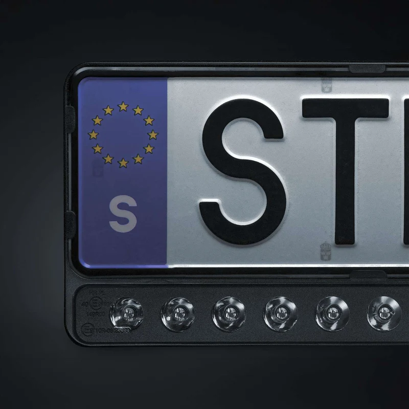 Strands Nuuk E-Line Black Number Plate LED Light Bar / Dark Lens