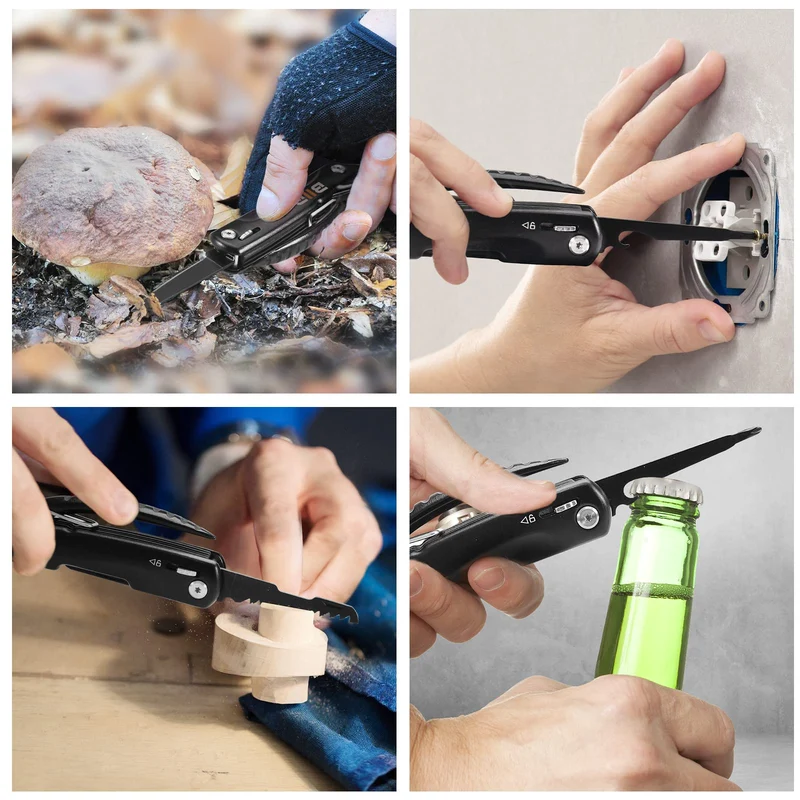 BIIB Regalo Uomo, 12 in 1 Multitool Gadget Utili, Idee Regalo Uomo Compleanno, Regali per Lui Attrezzo Multifunzione, Regalo Anniversario per Lui, Regali Natale Originali Regali Secret Santa