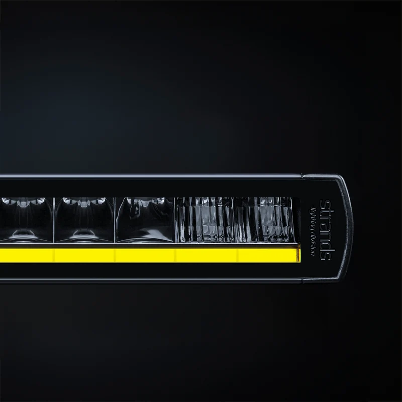 Barre luminose dritte Strands Siberia XP a fila singola con luce di posizione gialla/bianca