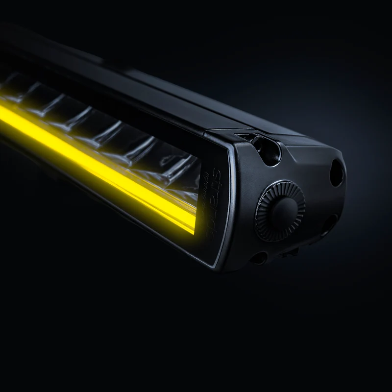 Barre luminose dritte Strands Siberia XP a fila singola con luce di posizione gialla/bianca