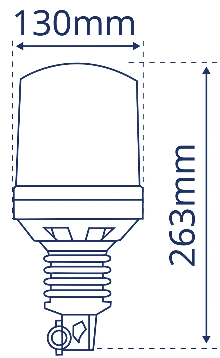 LAP271 Rotating 12V Bulb Beacon / Flexi Mount