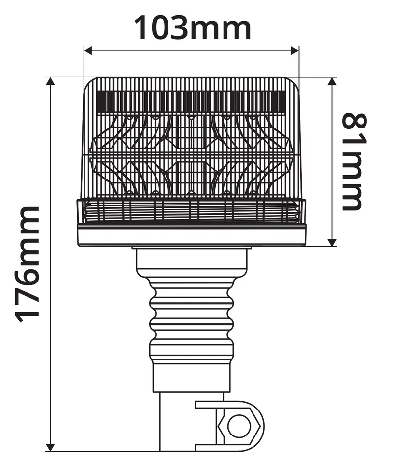 LAP Faro LED ambra e verde / Montaggio DIN flessibile