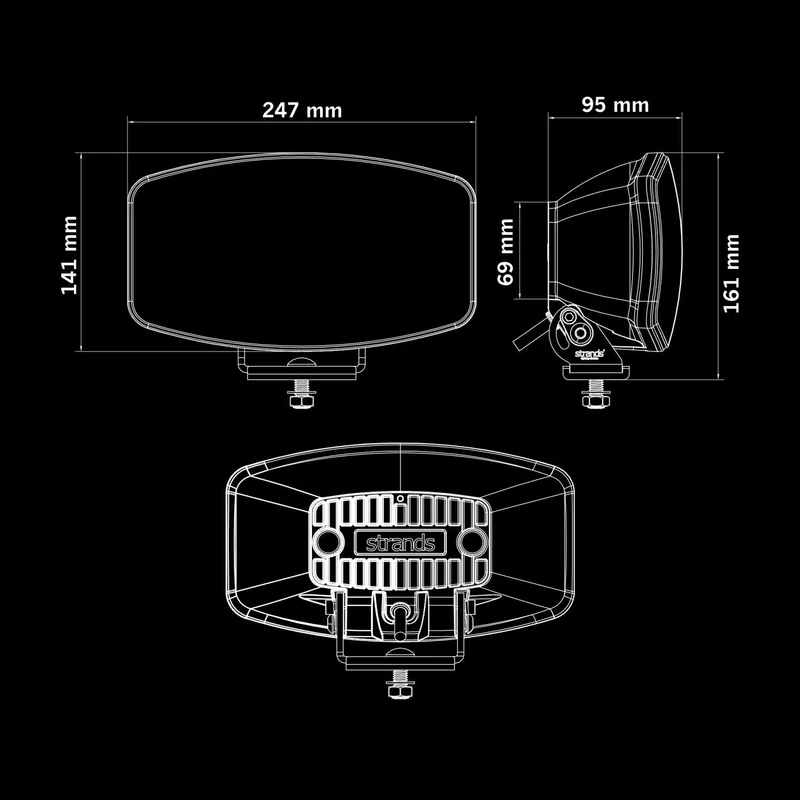 Strands IZE LED OG Oval Driving Light / 9"