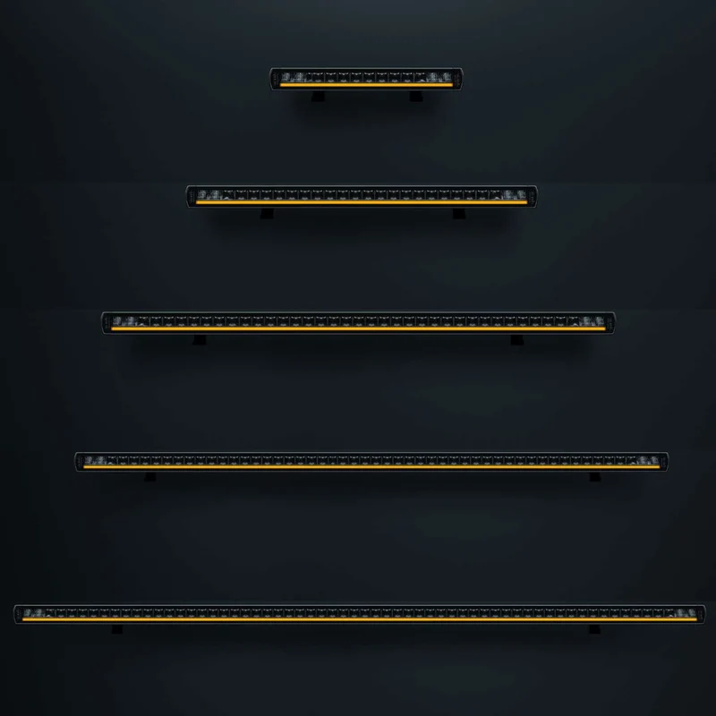 Strands Siberia Single Row Straight Light Bars with Amber / White Position Light