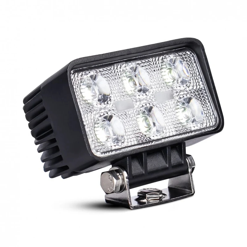 Rectangular 18W LED Work Light with 1100 Lumen Flood Beam