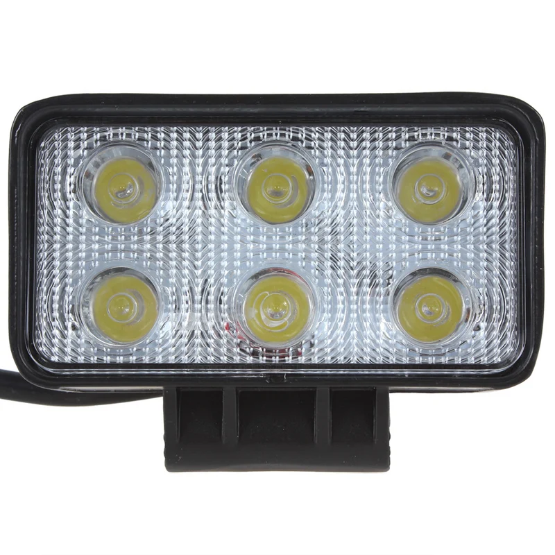 Rectangular 18W LED Work Light with 1100 Lumen Flood Beam