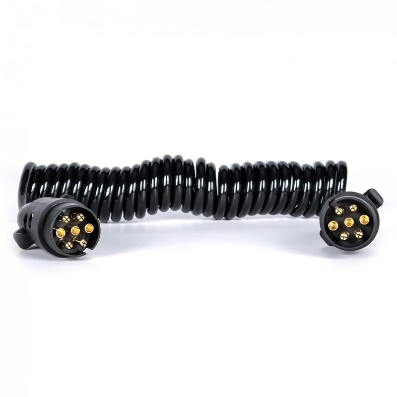 Bobina Suzie a 7 pin per rimorchio auto con connettori in plastica 12N