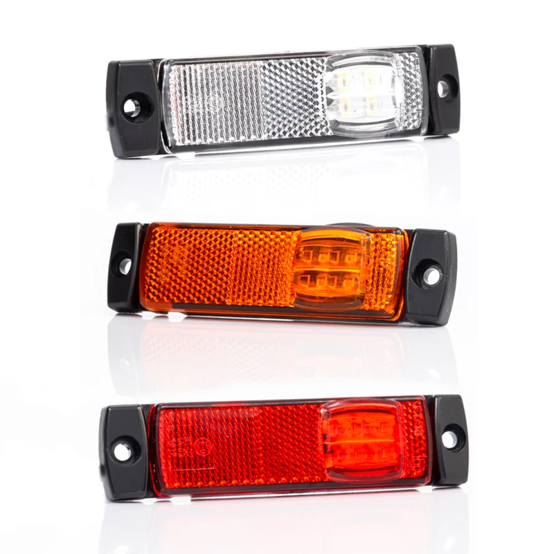 Indicatore luminoso a LED con riflettore: bianco, rosso o ambra