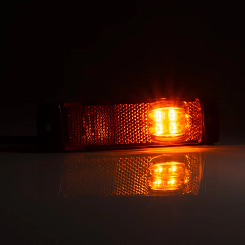 Indicatore luminoso a LED con riflettore: bianco, rosso o ambra
