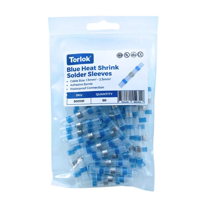 Blue Heat Shrink Solder Sleeve Wire Connectors