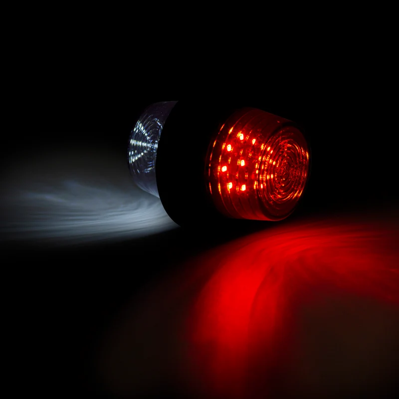 Old School Short Arm Danish Marker Lights with Dark Lens / Choose Colour