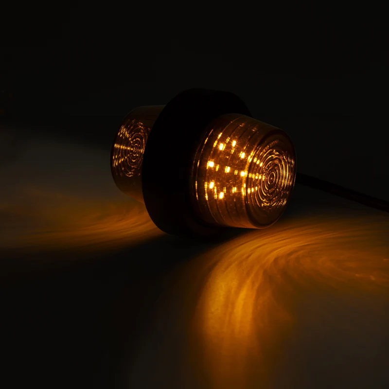 Old School Short Arm Danish Marker Lights with Dark Lens / Choose Colour